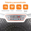 Plataforma vibratoria con 180 niveles de intensidad / Compacta y resistente / Soporta 150kg / Motor ultra-silencioso / Incluye 2 bandas de resistencia + esterilla de yoga