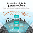 Robot aspirador 3 en 1: barre, aspira y friega / Detección de alfombras inteligente / Potencia de 4000 Pa / Autonomía 150 min / Compatible con Alexa y Google Asistant