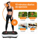 Plataforma vibratoria con 180 niveles de intensidad / Compacta y resistente / Soporta 150kg / Motor ultra-silencioso / Incluye 2 bandas de resistencia + esterilla de yoga
