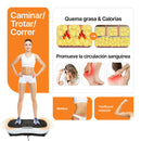Plataforma vibratoria con 180 niveles de intensidad / Compacta y resistente / Soporta 150kg / Motor ultra-silencioso / Incluye 2 bandas de resistencia + esterilla de yoga